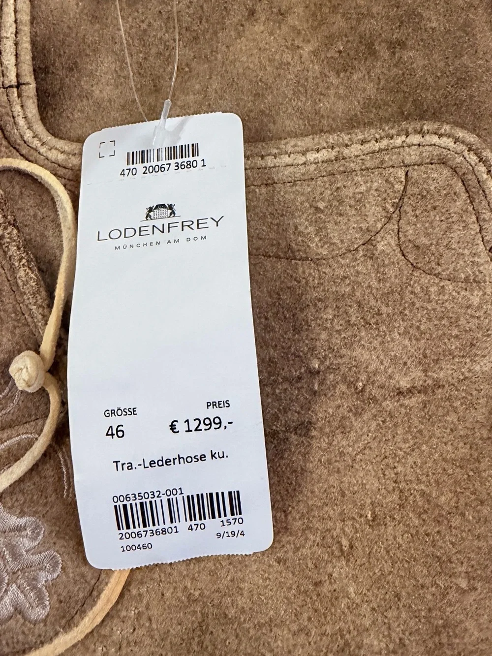 Authentic luxury German Lederhosen by Lodenfrey München am Dom / Meindl.